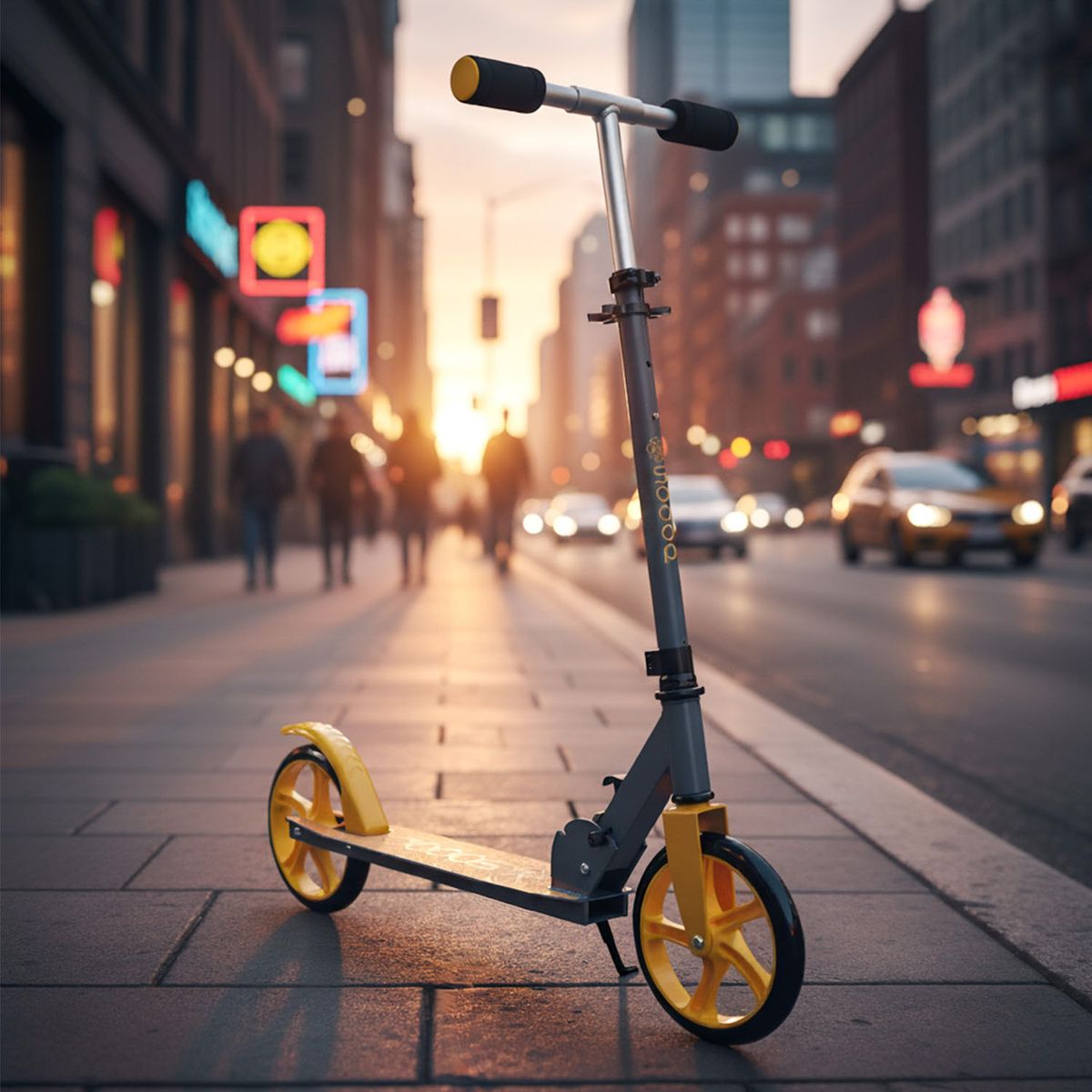 SCOOP - Scooter Infantil Plegable Aluminio Gris Y Amarillo Scoop