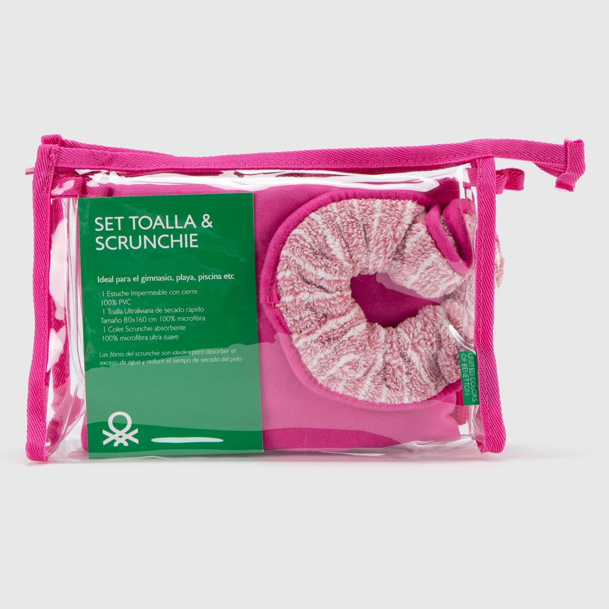 BENETTON - Set De Toalla Con Scrunchie Y Estuche Benetton