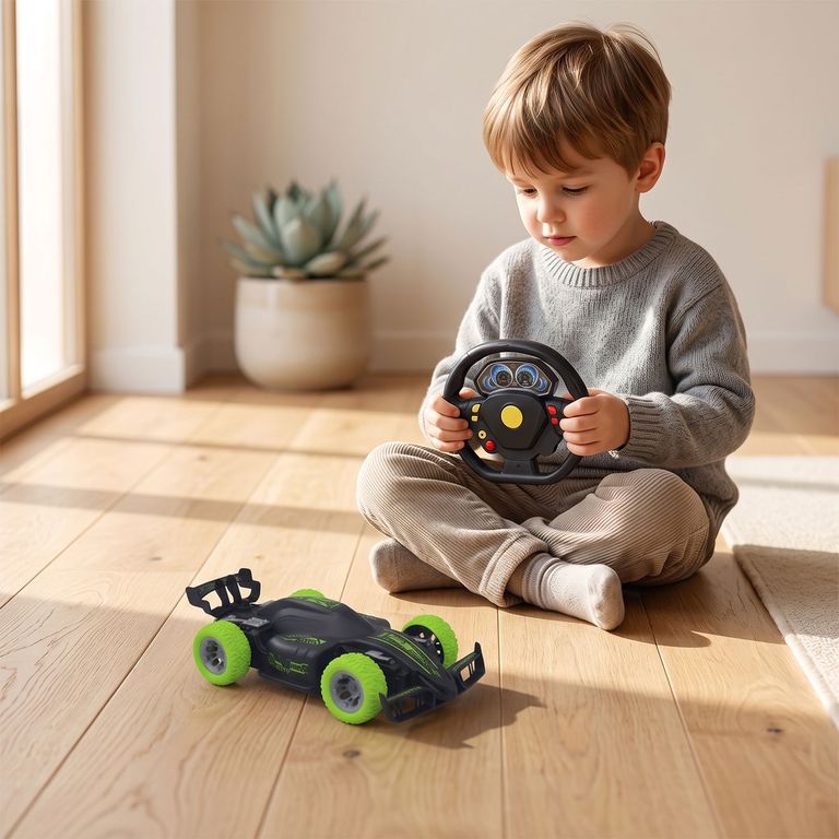 KIDS N PLAY Auto Escala 1:18 Buggy De Juguete A Control Remoto Verde