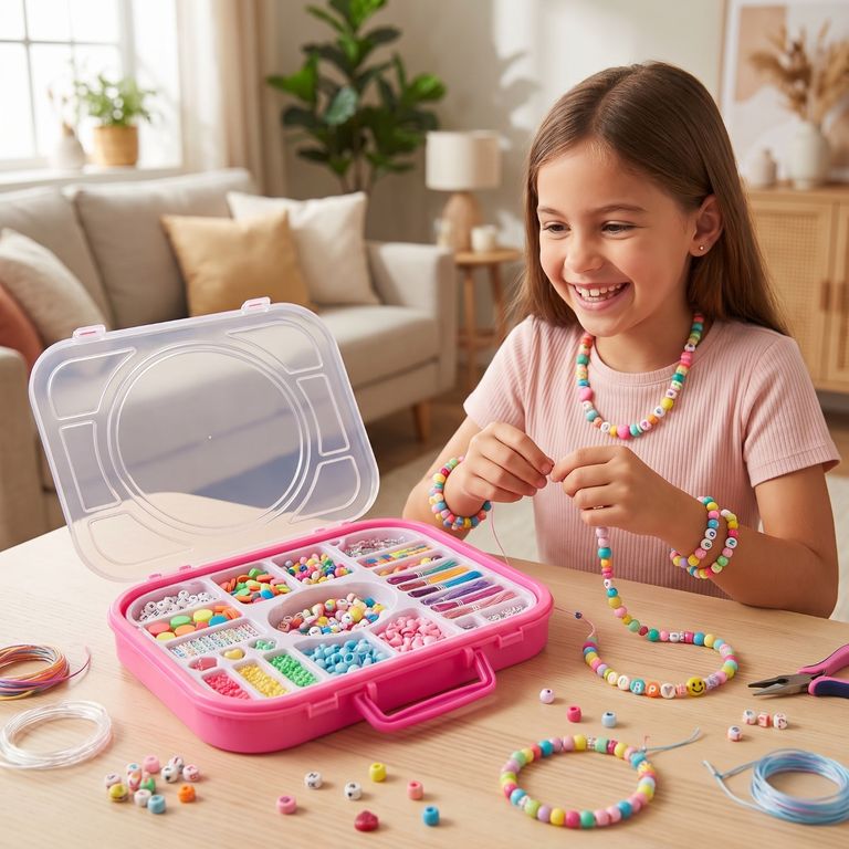 KIDS N PLAY Estuche Para Joyas Mostacillas Rosada