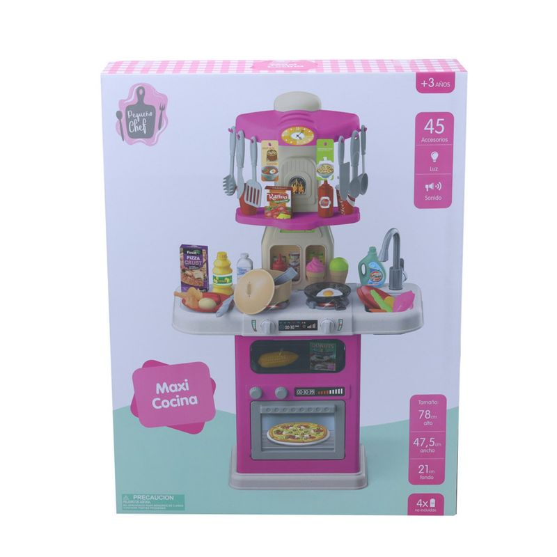 KIDS N PLAY - Cocina Pequeña Rosada 43 Accesorios Kids N Play