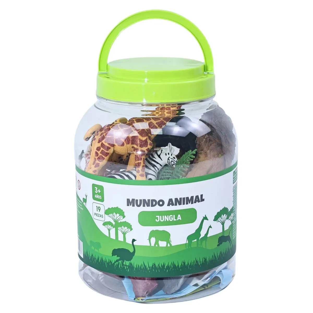 KIDS N PLAY - Balde Con Animales De La Jungla ( 19 piezas) Kids N Play