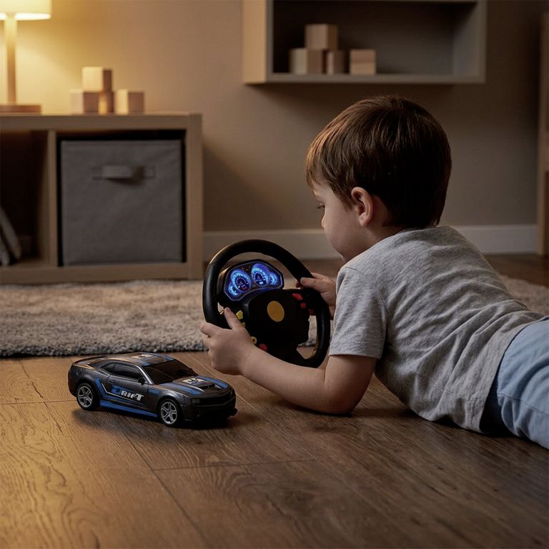 KIDS N PLAY Auto Escala 1:18 Rally De Juguete A Control Remoto Azul