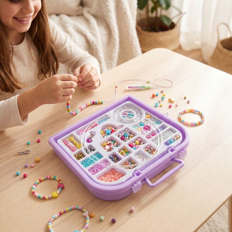 KIDS N PLAY Estuche Para Joyas Mostacillas Morado