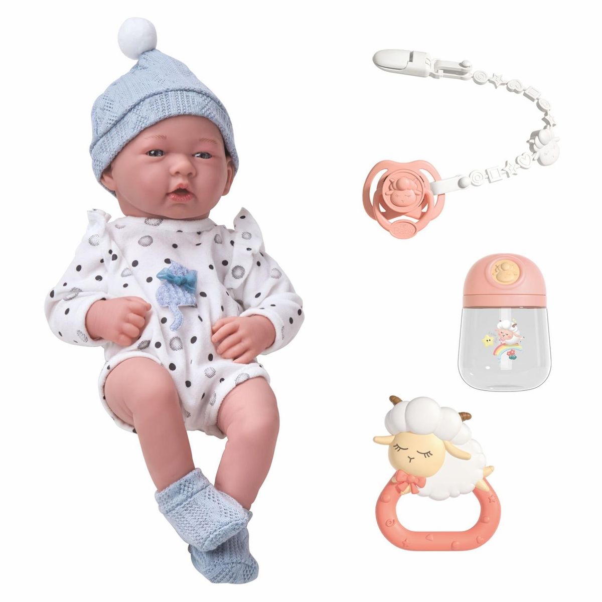 KIDS N PLAY - Muñeca Recien Nacida Gorro Azul Kids N Play