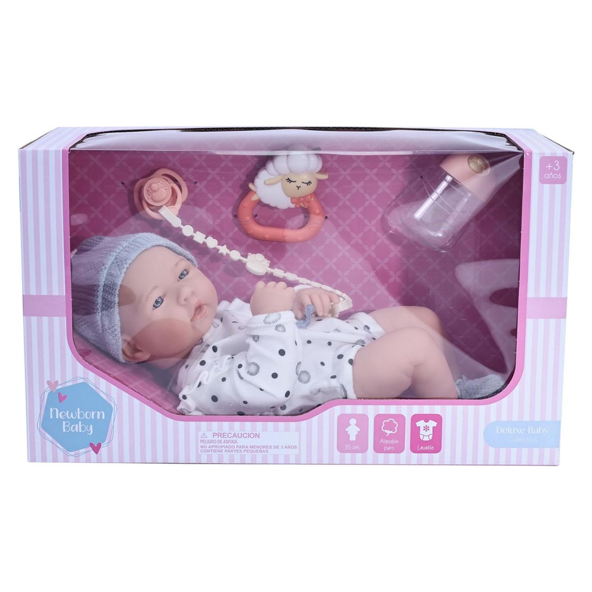 KIDS N PLAY - Muñeca Recien Nacida Gorro Azul Kids N Play