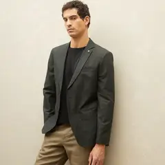 WOLF&HANK - Blazer Slim Fit Lino Manga Larga Hombre