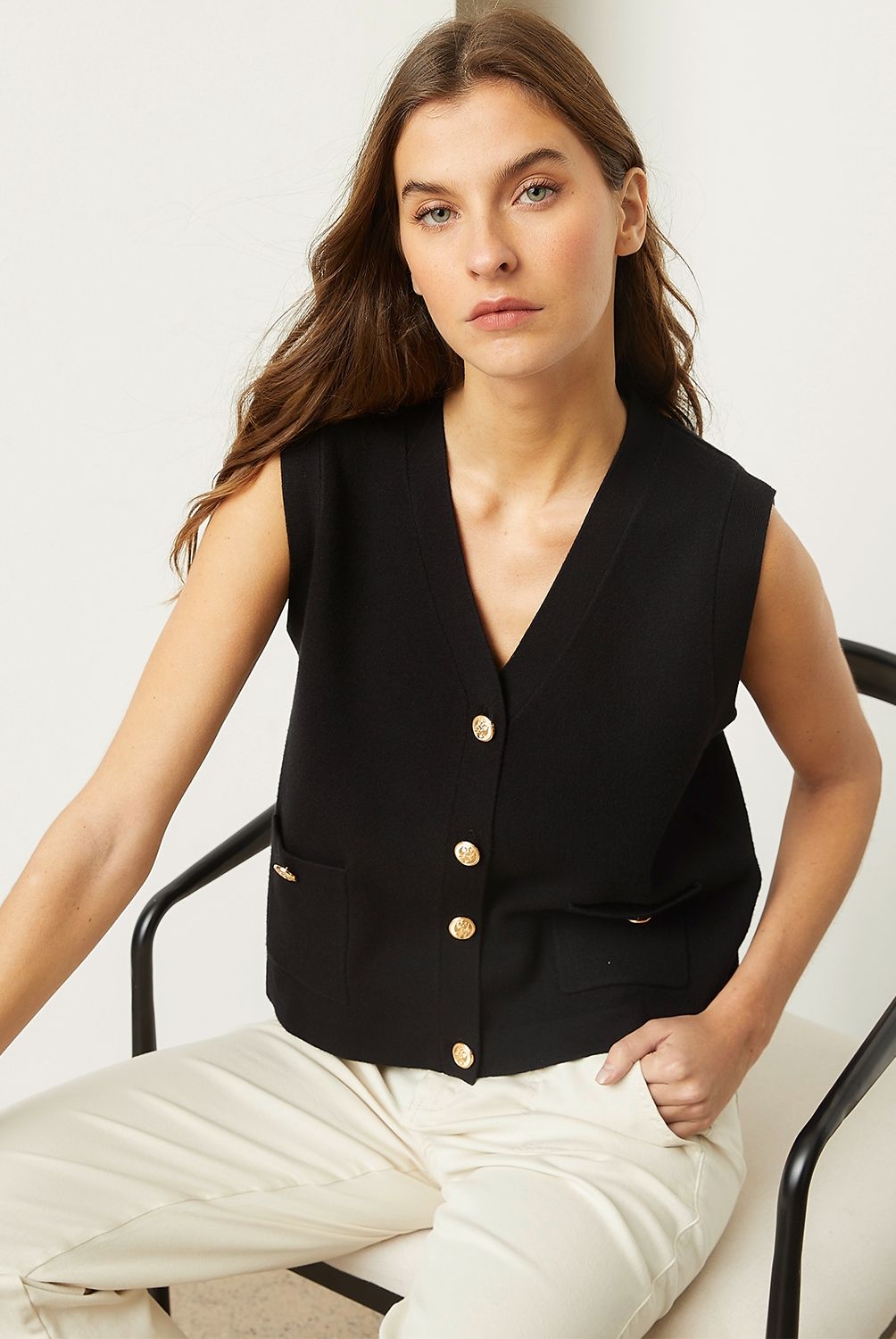 BASEMENT - Chaleco Sin Mangas Vest Mujer Basement