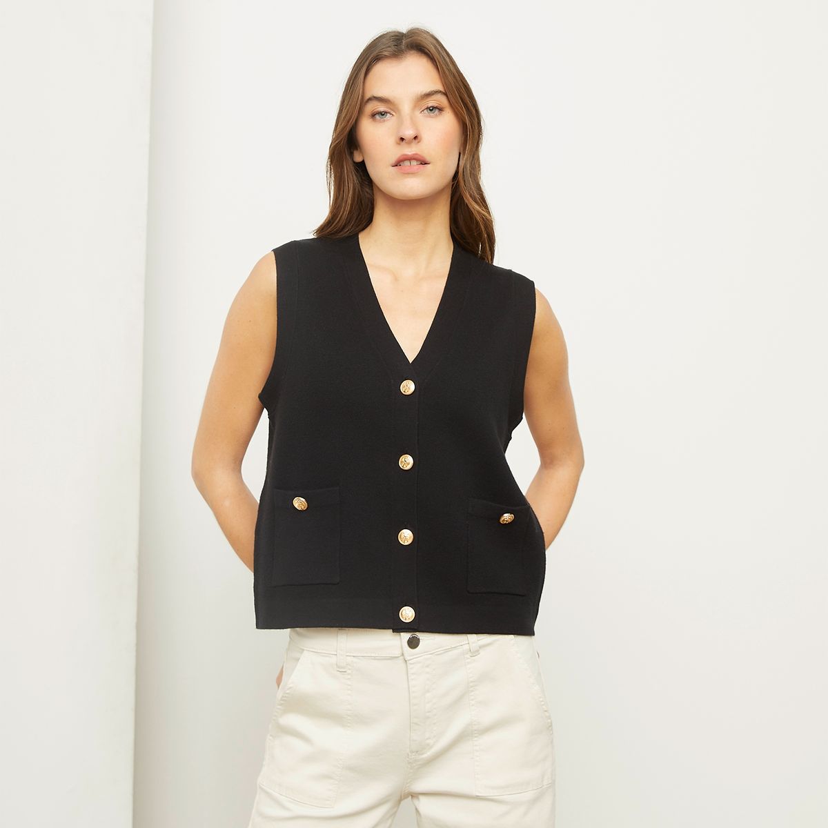 BASEMENT - Chaleco Sin Mangas Vest Mujer Basement