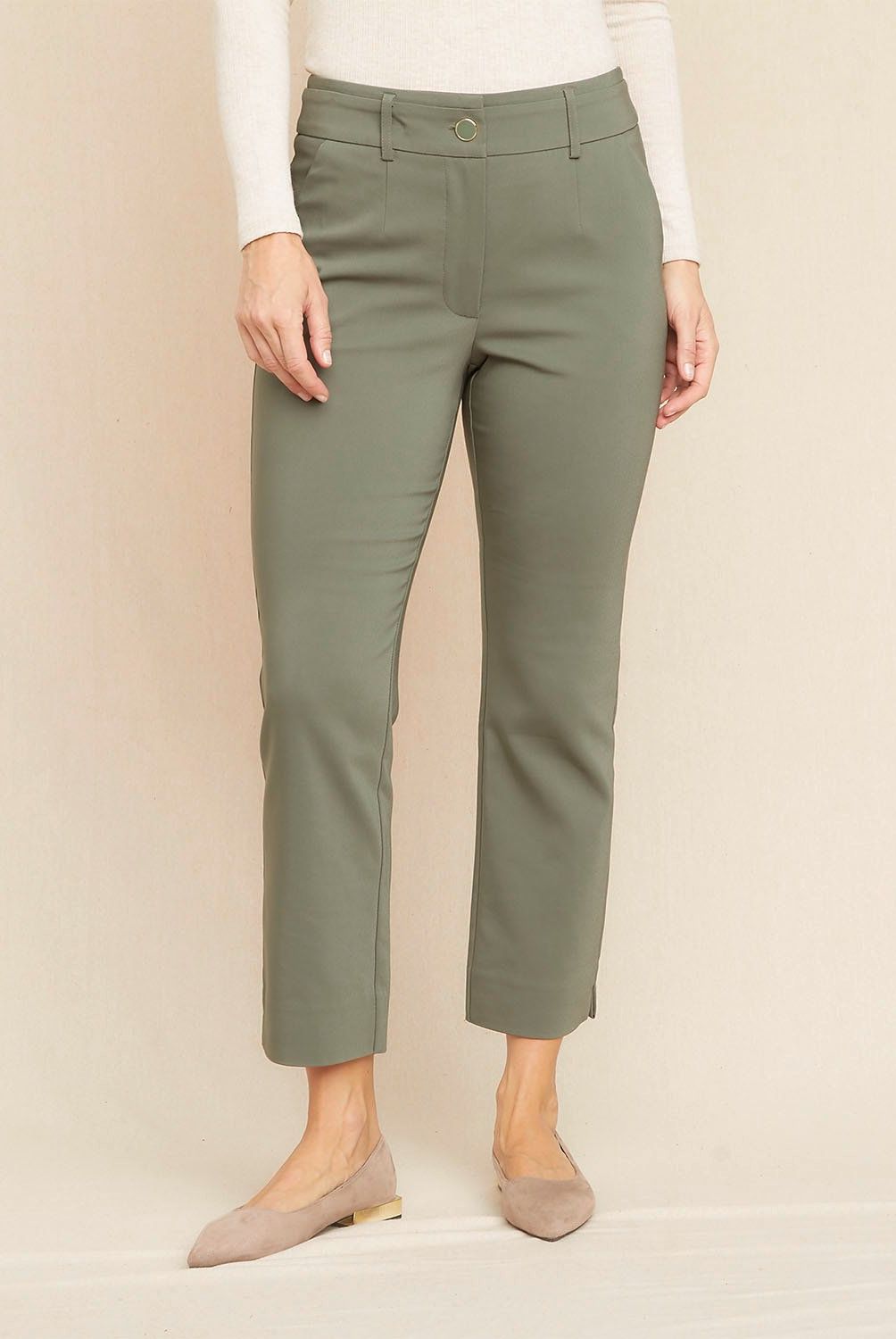 S COCCI - Pantalón S.cocci Slim Tiro Alto Mujer Casual Algodón