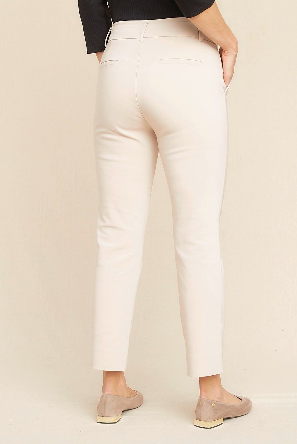 S COCCI - Pantalón S.cocci Slim Tiro Alto Mujer Casual Algodón
