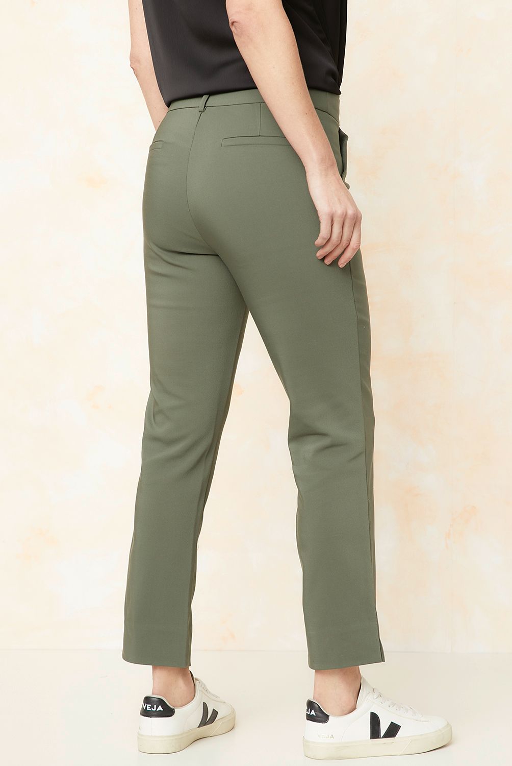 S COCCI - Pantalón S.cocci Slim Tiro Alto Mujer Casual Algodón