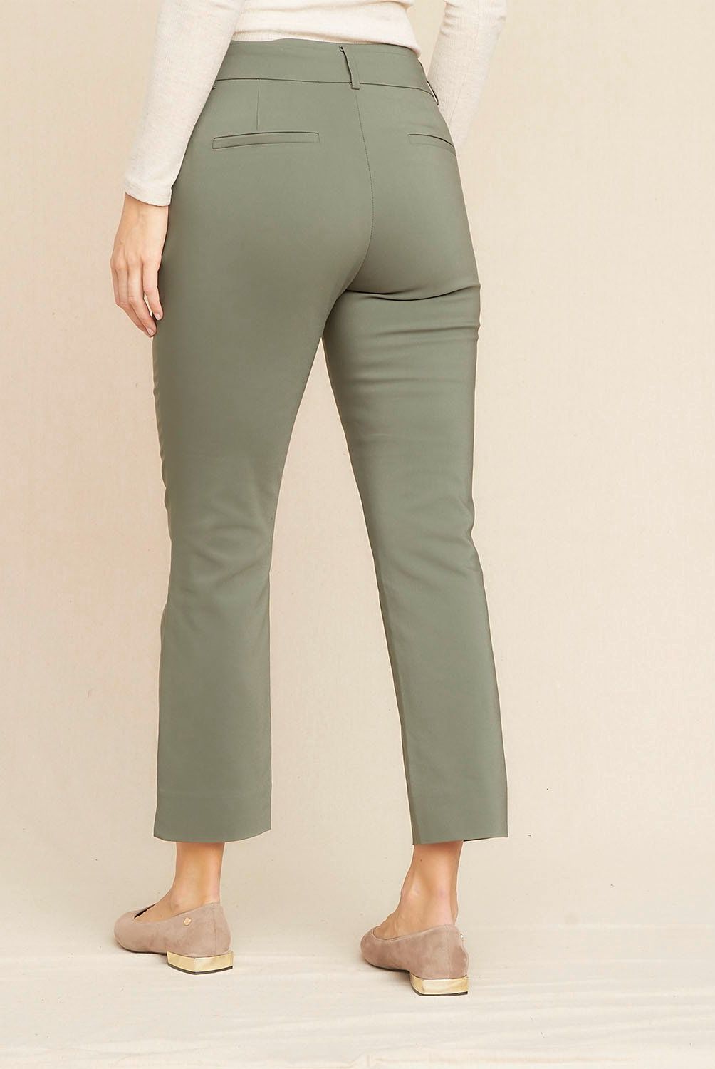 S COCCI - Pantalón S.cocci Slim Tiro Alto Mujer Casual Algodón