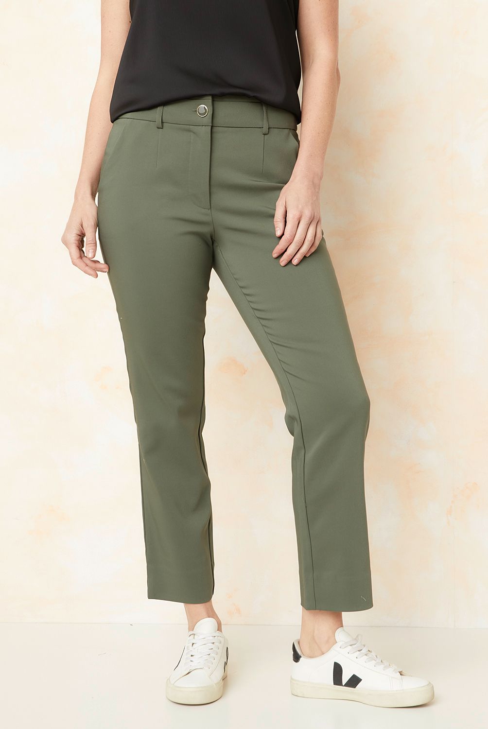 S COCCI - Pantalón S.cocci Slim Tiro Alto Mujer Casual Algodón
