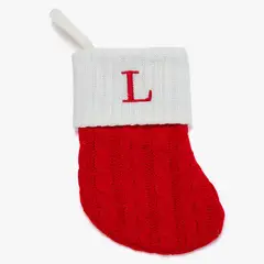 MICA - Bota Roja con Letra Adorno 20x15 cm Decoración Navidad