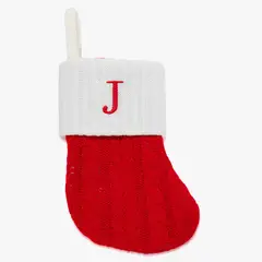 MICA - Bota Roja con Letra "J" Adorno Decoración Navidad