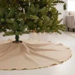 MICA - Faldón Yute 106 cm Árbol Pino Navidad Adorno