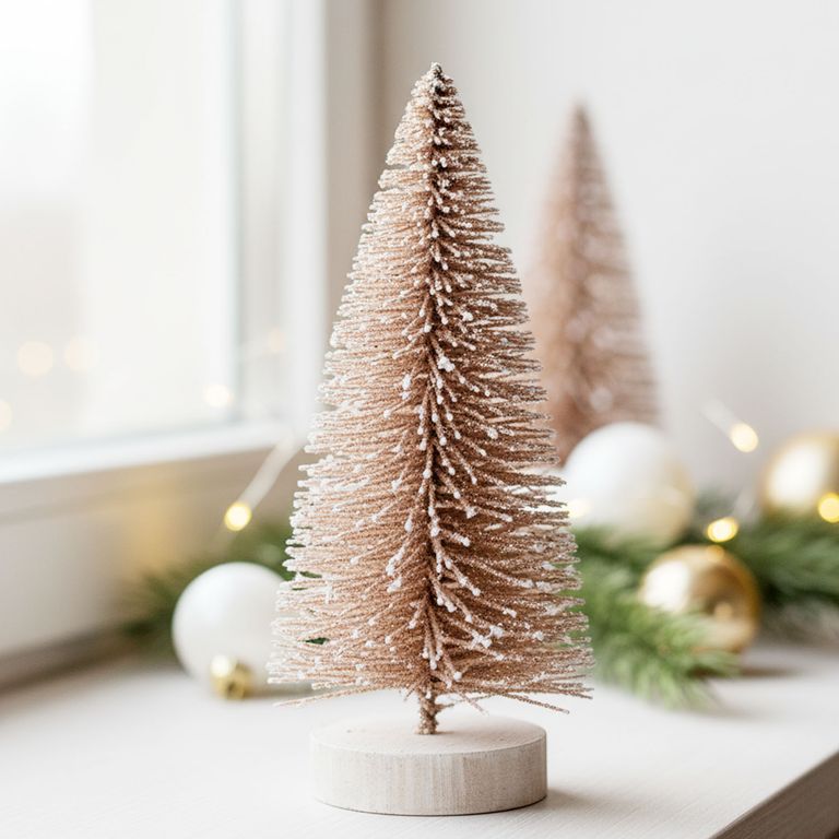 Adorno Árbol Navidad Pino Brillos Pop Pink 19 cm