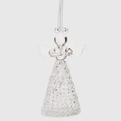 MICA - Colgante Ángel 10.5 cm de Vidrio Árbol Adorno Navidad Decoración