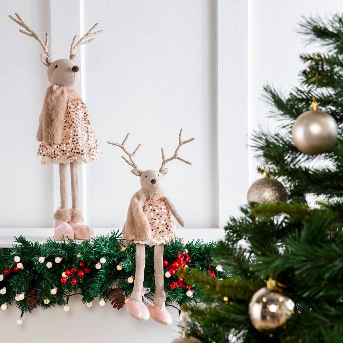 MICA - Adorno Muñeco Venado Parado Navidad 60 Cm Mica