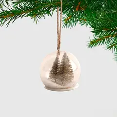 MICA - Adorno De Árbol Colgante Esfera Clear 8 cm Navidad