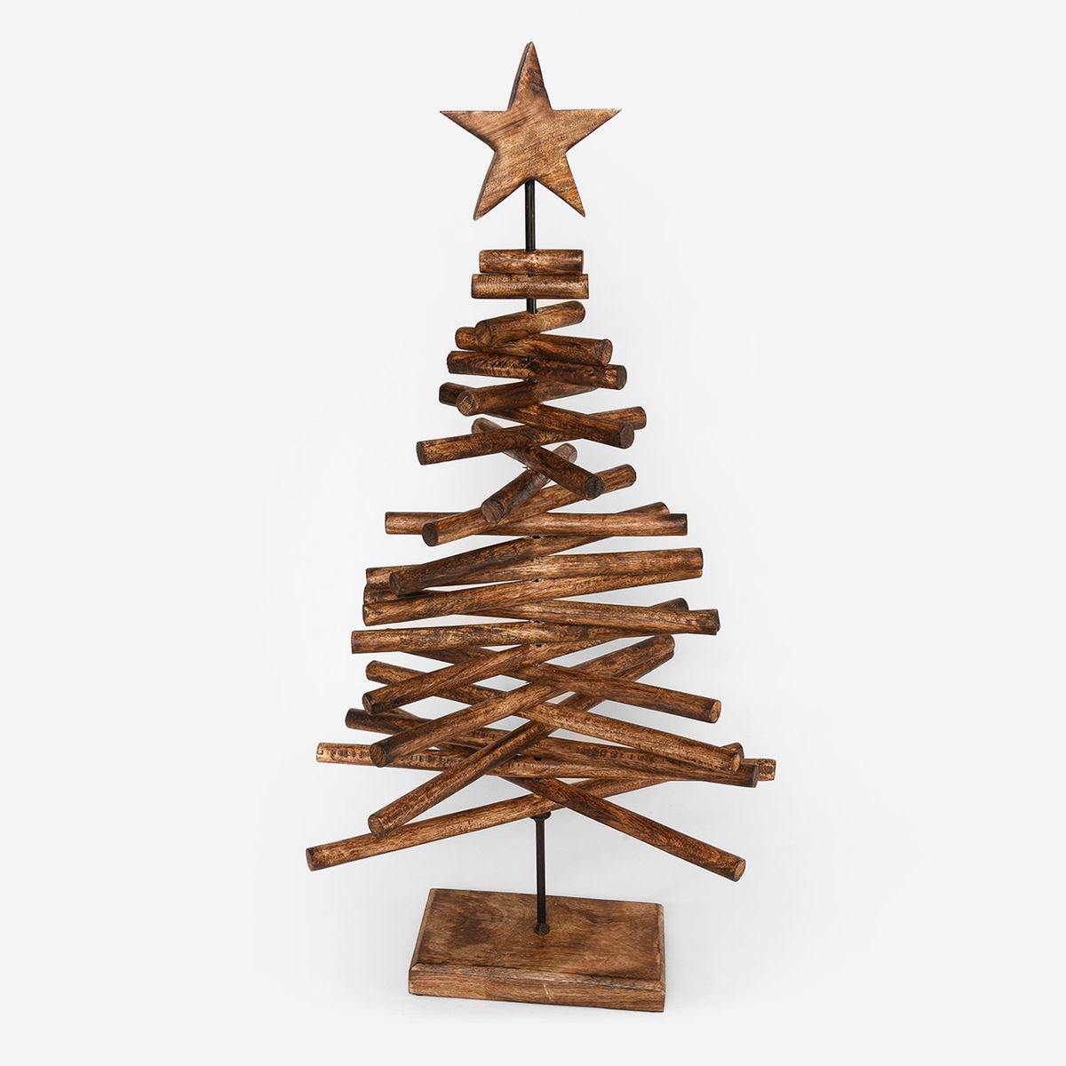 MICA - Adorno Árbol Navidad Madera 90 Cm Mica