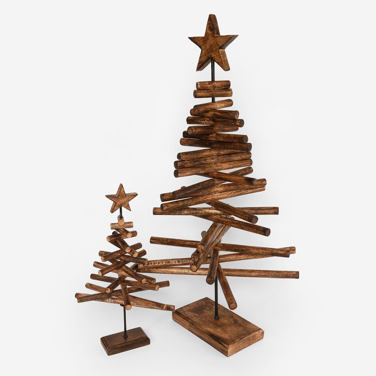 MICA - Adorno Árbol Navidad Madera 90 Cm Mica