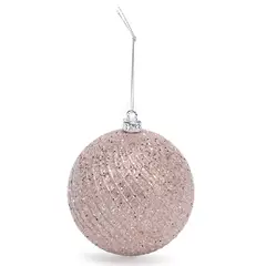 MICA - Bola Pink 10 cm Adorno Colgante Árbol Navidad