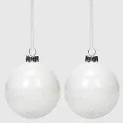 MICA - Set 2 Bolas Blanco 8 Cm