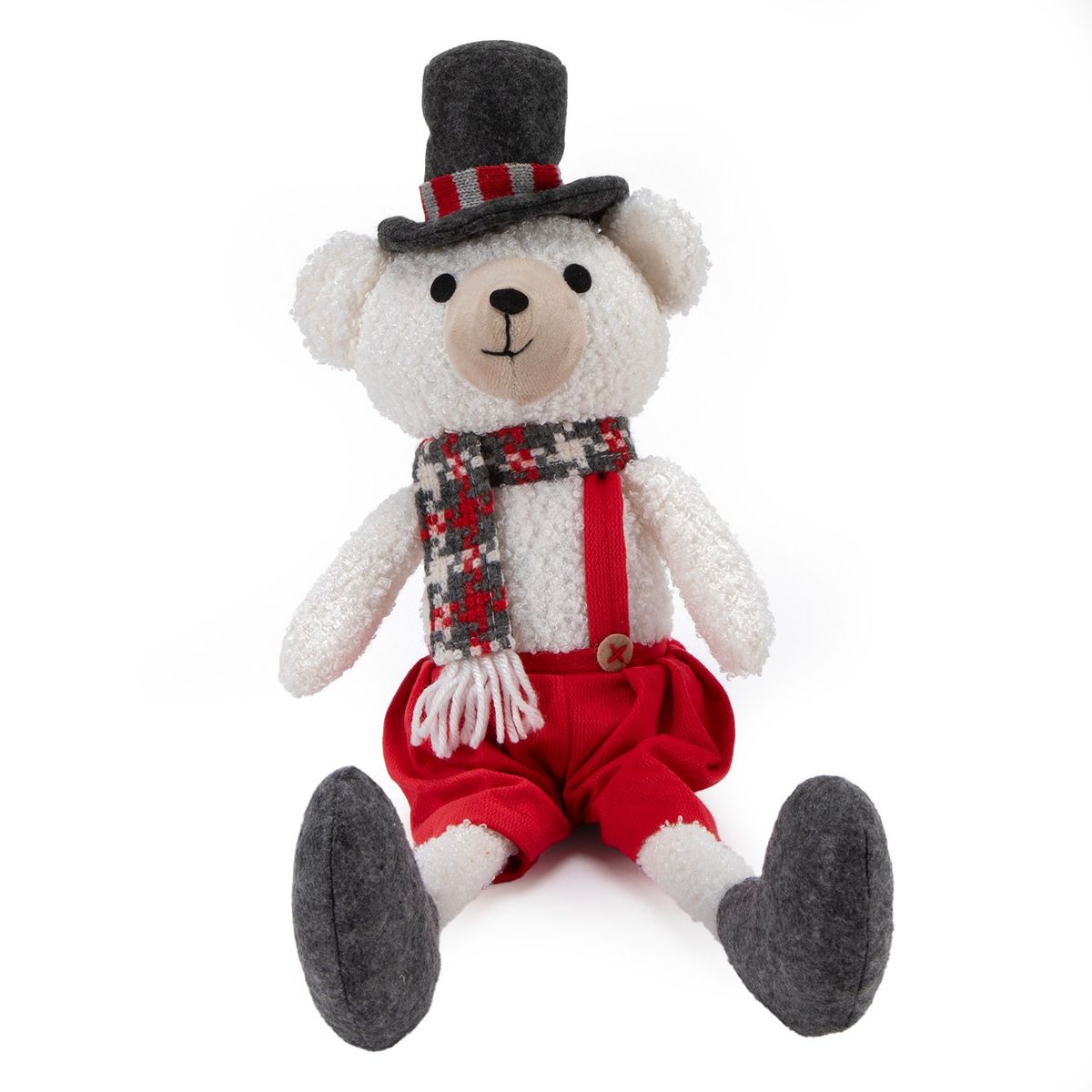 MICA - Peluche Oso Navideño Blanco 44 Cm Mica