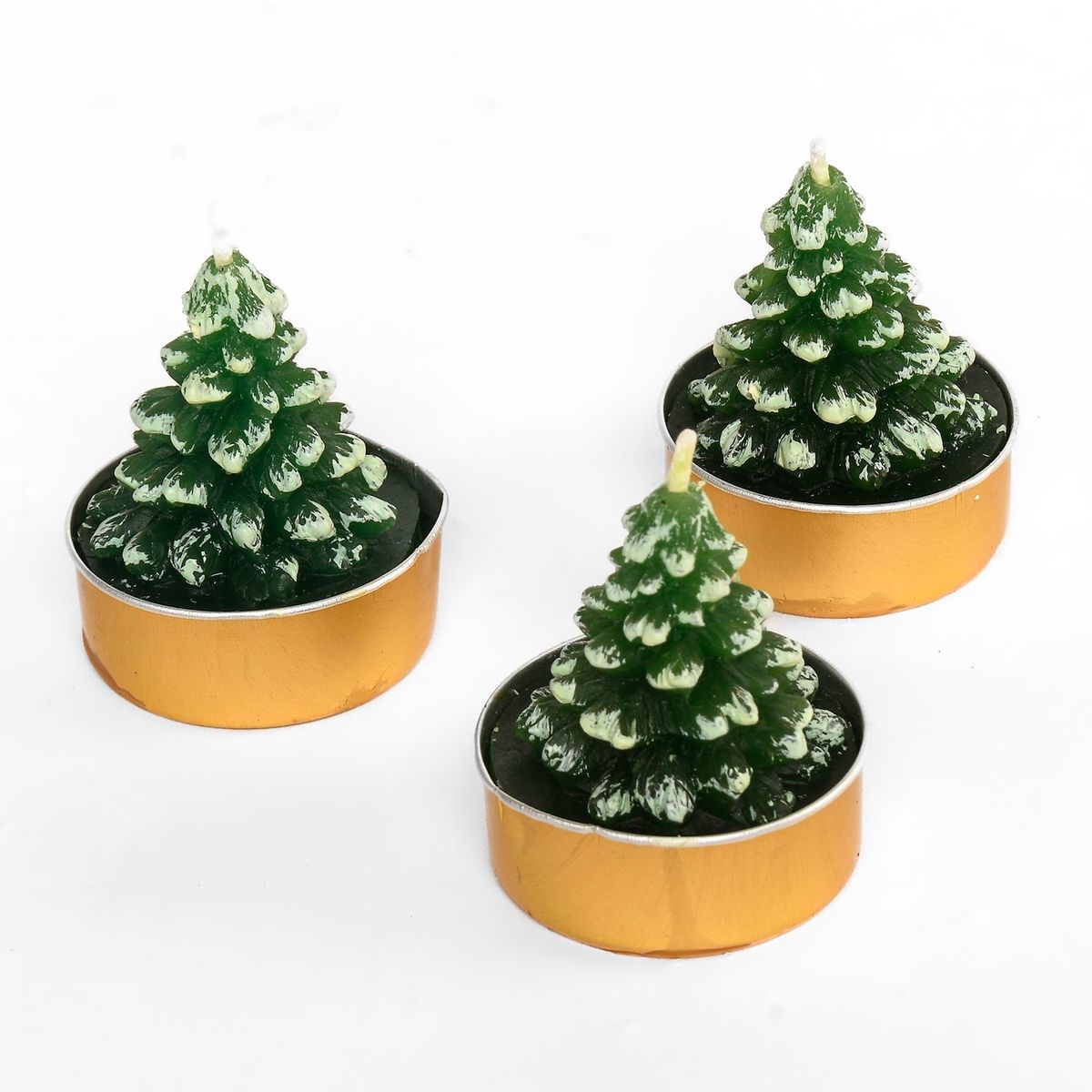 MICA - Set 3 Velas Pinos Adorno Navidad Mica