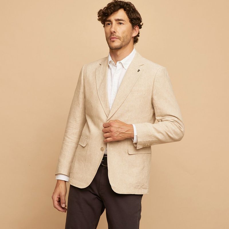 CHRISTIAN LACROIX - Blazer Classic Fit Lino Hombre Christian Lacroix