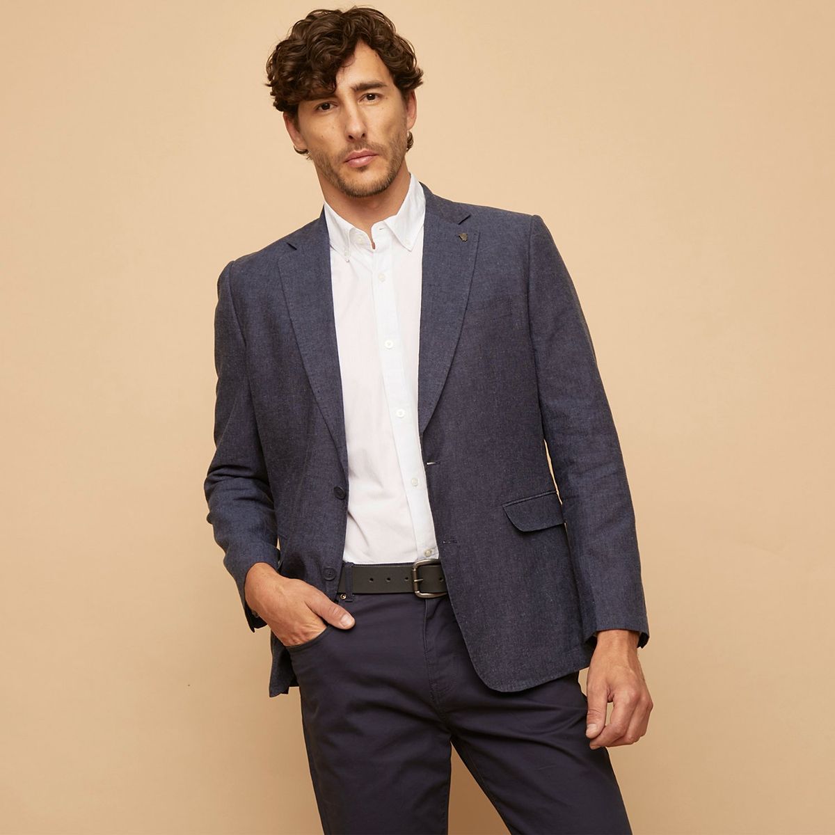 CHRISTIAN LACROIX - Blazer Classic Fit Lino Hombre Christian Lacroix