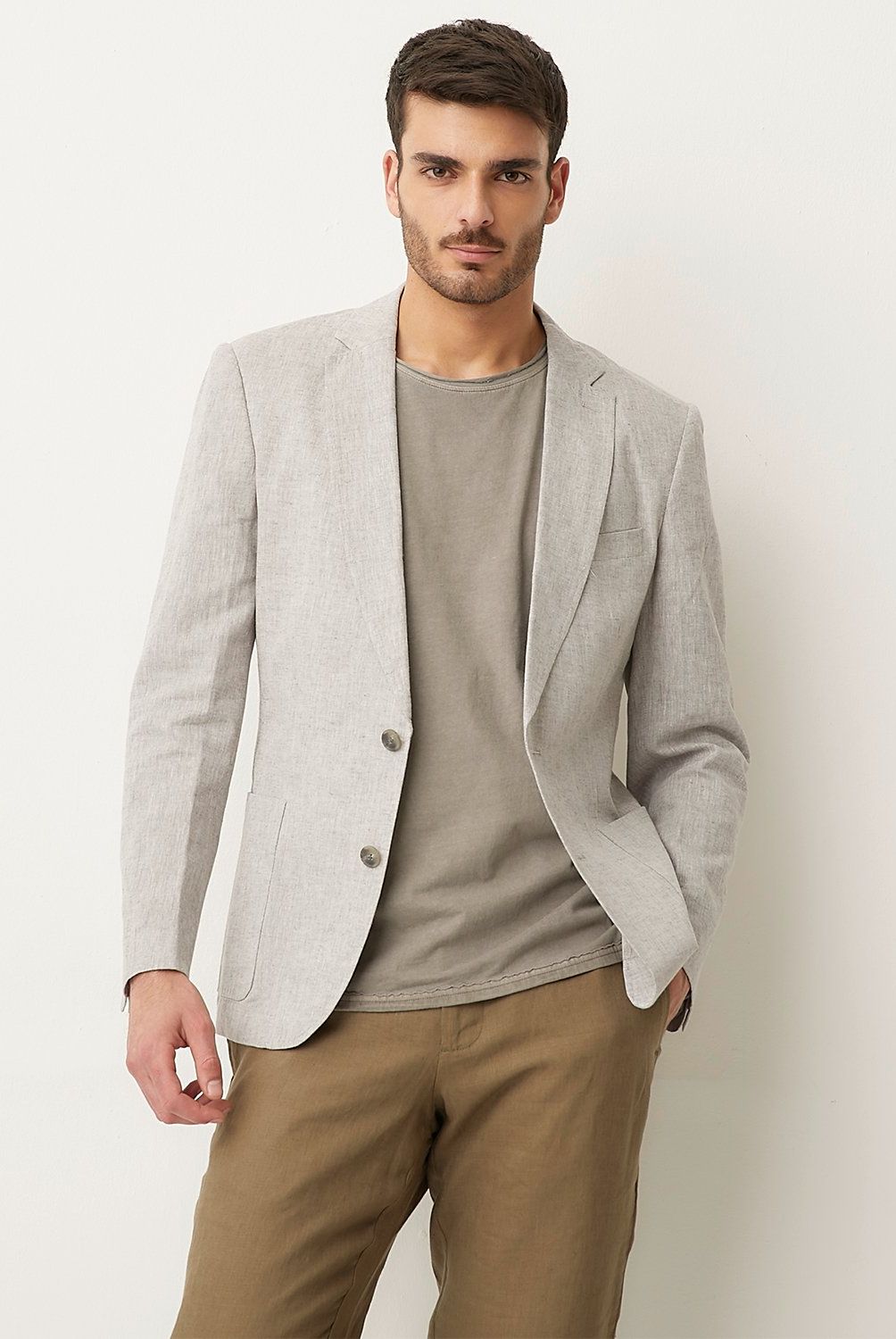 BASEMENT - Chaqueta Lino Hombre Basement