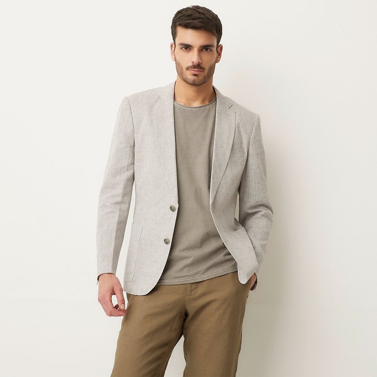 BASEMENT - Chaqueta Lino Hombre Basement