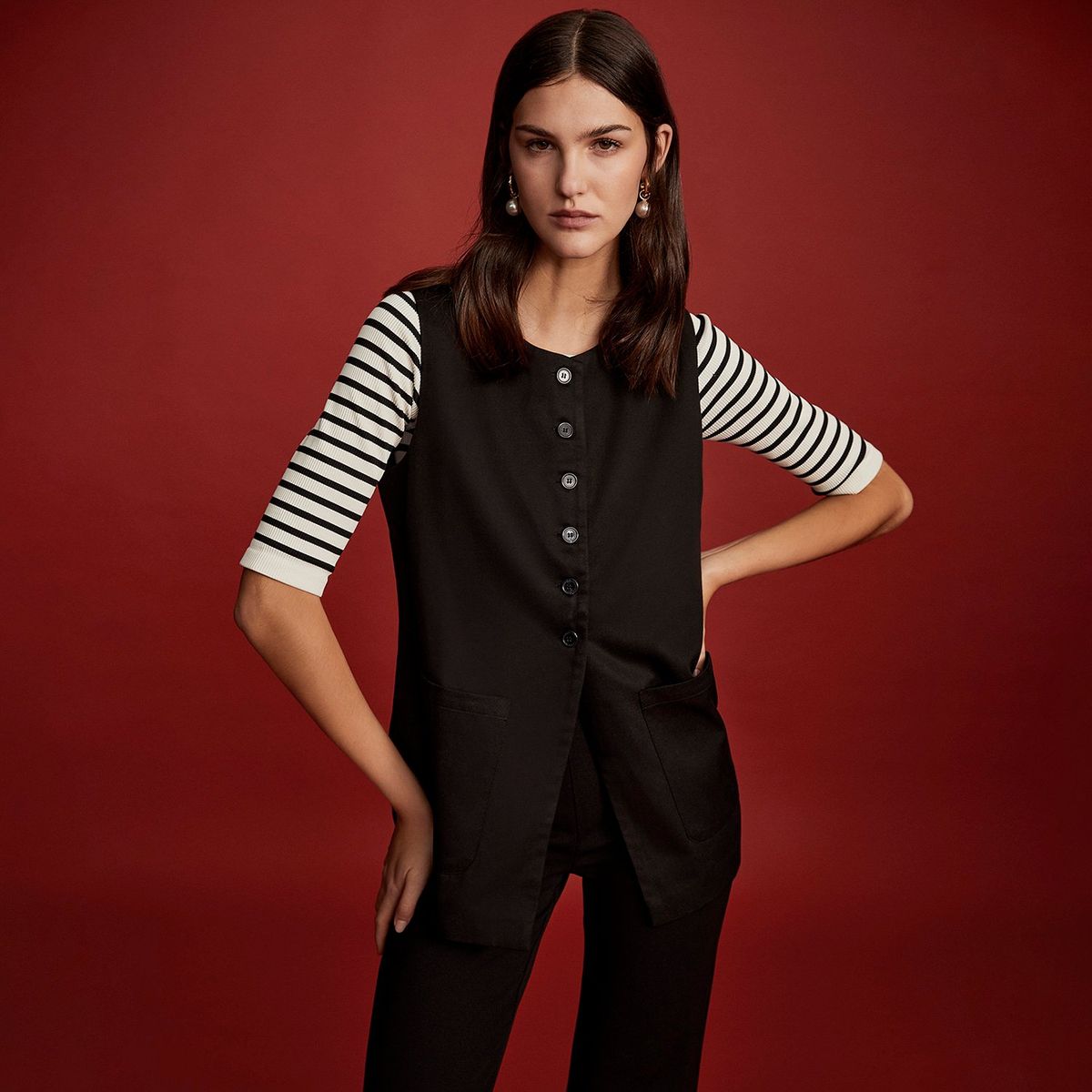 BASEMENT - Blazer Vest Mujer Basement