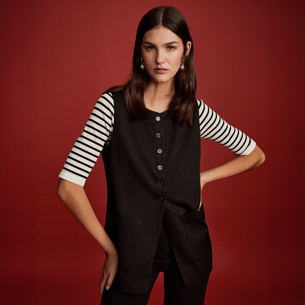 BASEMENT - Blazer Vest Mujer Basement