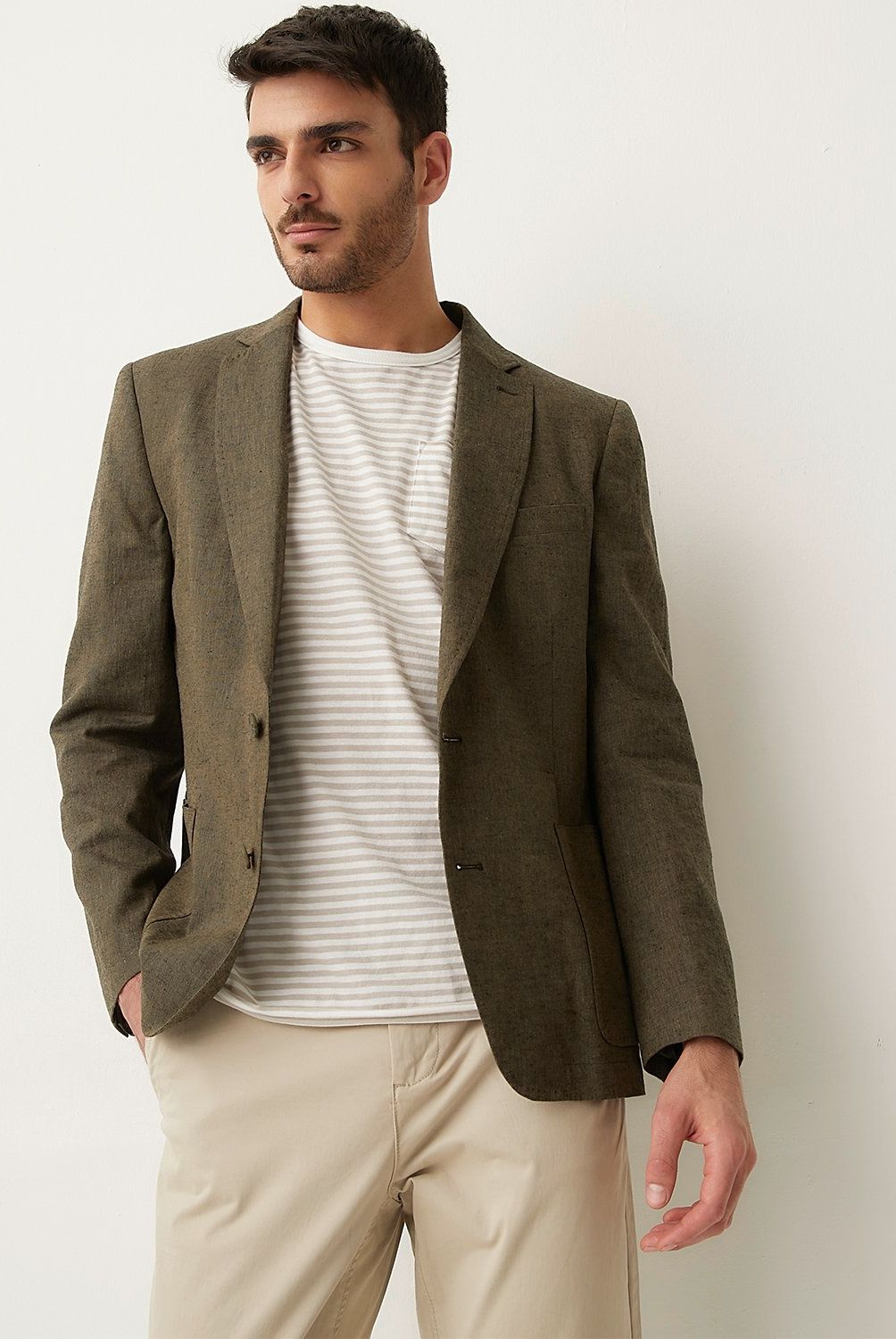 BASEMENT - Chaqueta Lino Hombre Basement