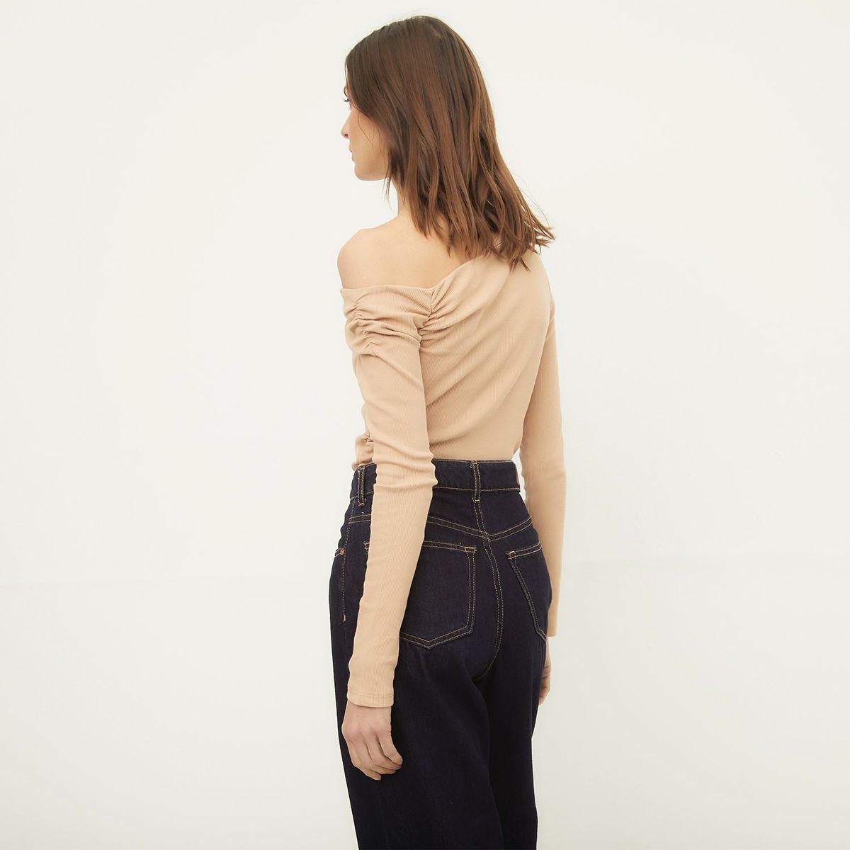 BASEMENT - Polera Manga Larga Algodón Mujer Basement