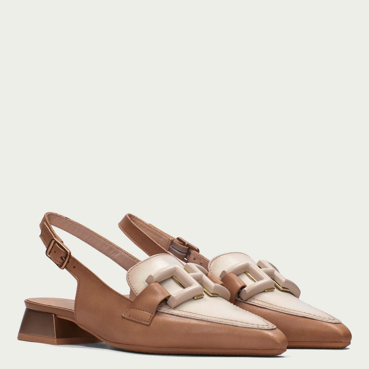 HISPANITAS - Zapato Formal Mujer Cuero Café  Hispanitas