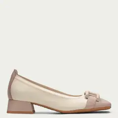 HISPANITAS - Zapato Formal Mujer Cuero Beige
