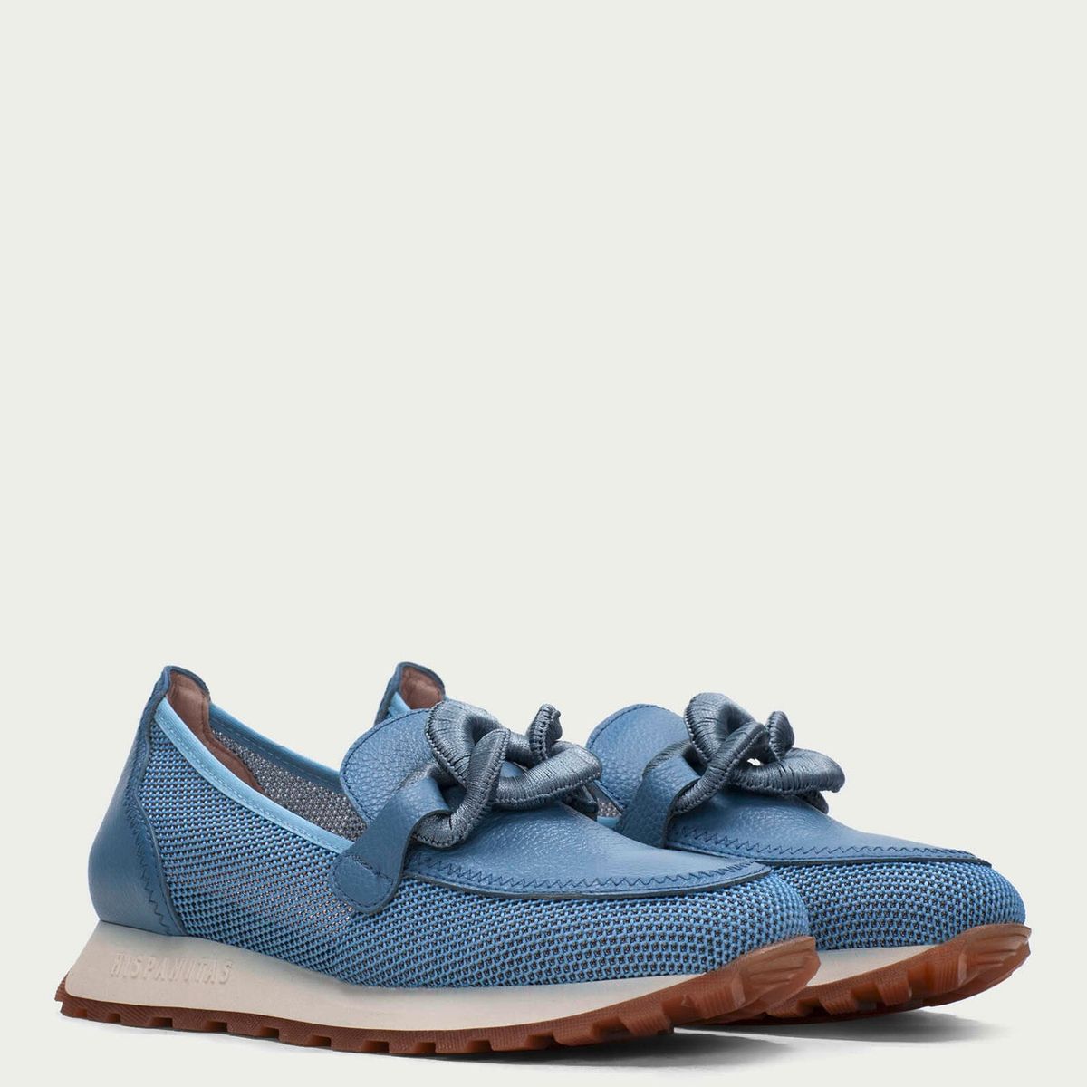 HISPANITAS - Zapato Casual Mujer Cuero Azul Hispanitas