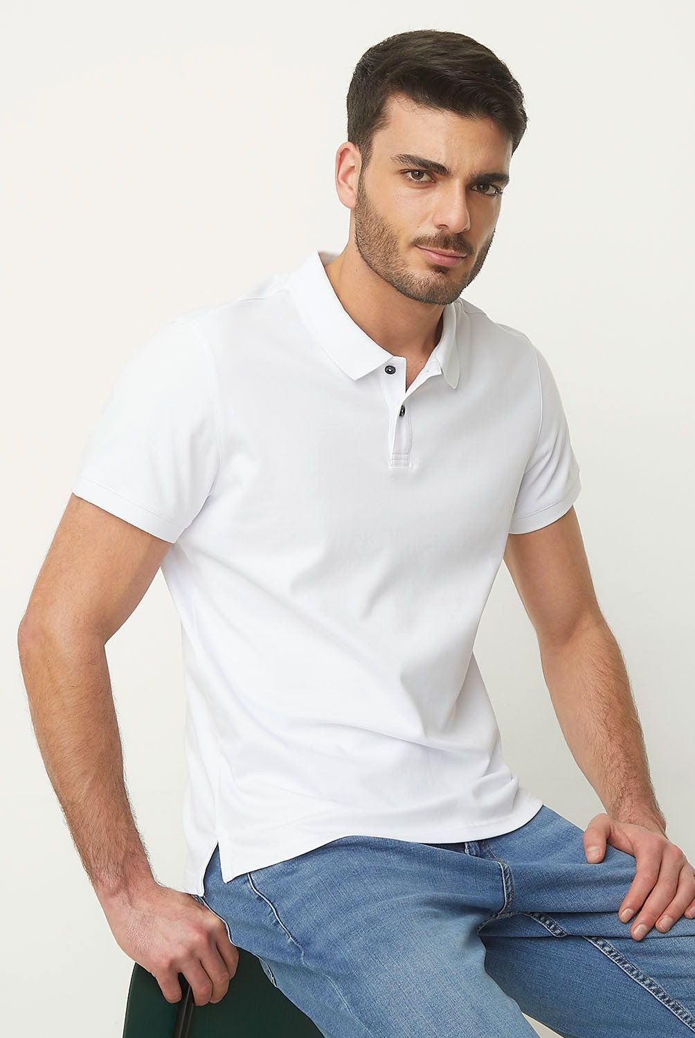 BASEMENT - Polera Manga Corta Algodón Hombre Basement