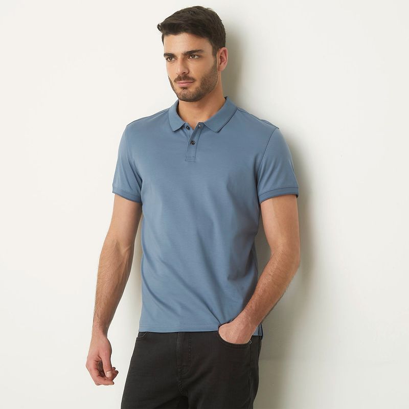 BASEMENT - Polera Manga Corta Algodón Hombre Basement