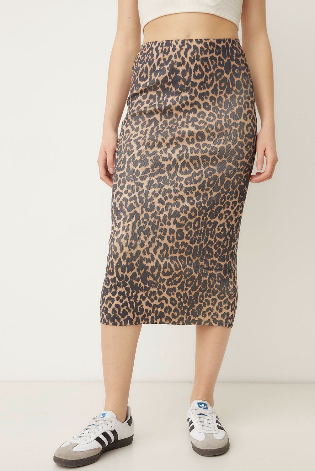 SYBILLA - Falda Midi Animal Print Mujer Sybilla