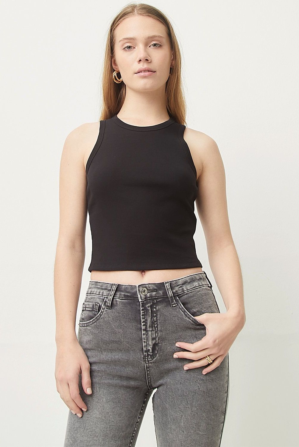 SYBILLA - Polera Sin Mangas Algodón Mujer Sybilla Estilo Casual