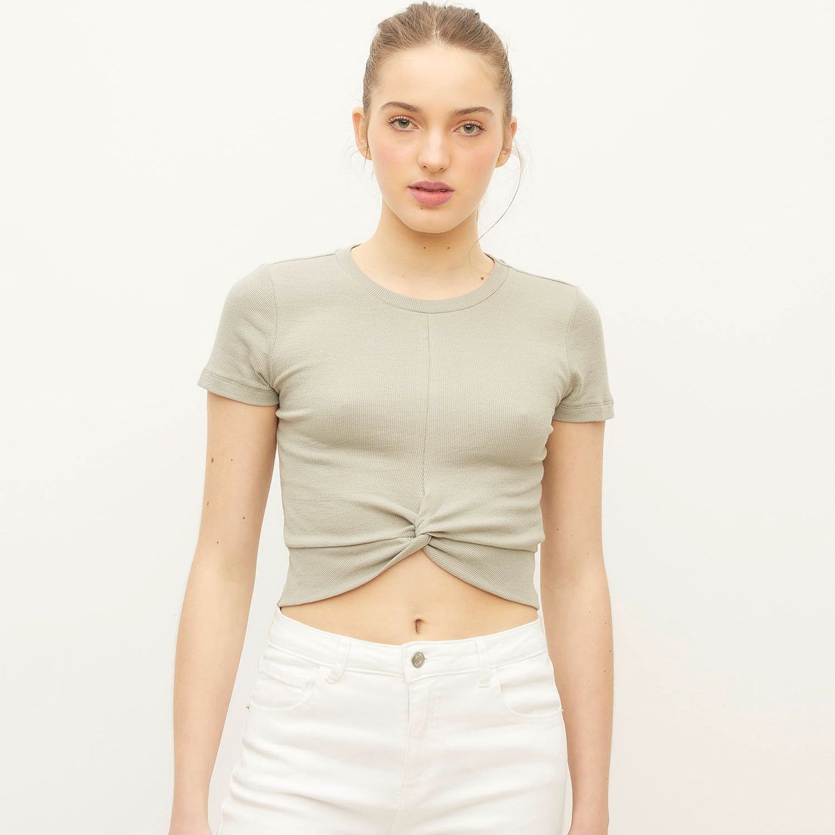 SYBILLA - Polera Casual Mujer Manga corta Algodón