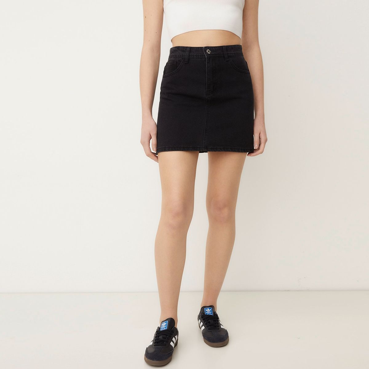 SYBILLA - Falda Mini Denim Mujer Estampado Animal Print Sybilla