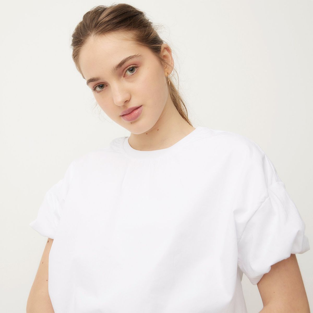 SYBILLA - Polera Casual Mujer Manga corta Algodón