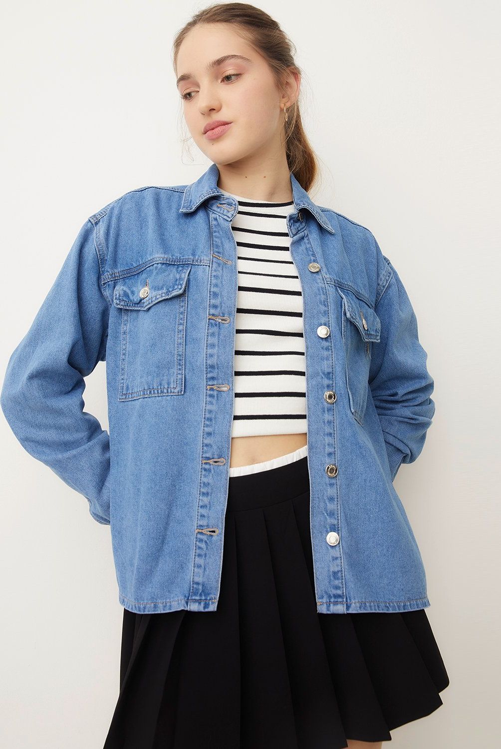 SYBILLA - Chaqueta de Jeans Mujer Sybilla